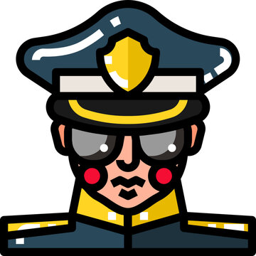 recommend clip art: police filled outline icon