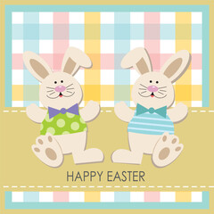 happy easter card with cute bunny