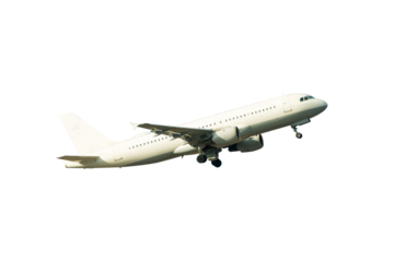 Airplane plane flight jet in PNG isolated on transparent sky background