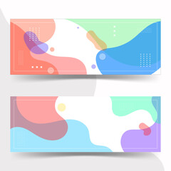 background banner. colorful, gradient color bubbles collection set