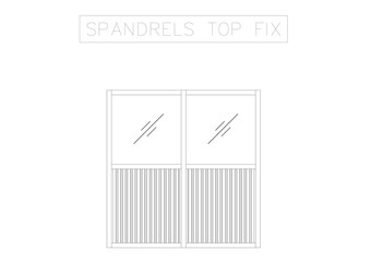 2D Aluminum Louver Top View