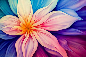 pastel flower background, Generative AI Art Illustration