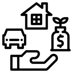 loan outline icon