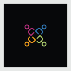  People Logo Template for Scholarships Foundation, Young Community, Youth Center, Study Activity, Teenager Collaboration, School Organization, Future Leadership Foundation,and many more