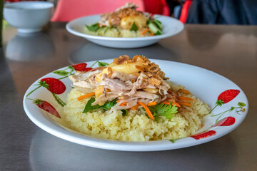 Com Ga or Chicken rice, famous dish in Nha Trang, Vietnam