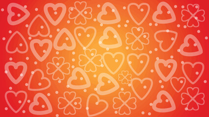 Light Red illustration layout with sweet hearts. Vector Illustration with hearts in love concept for valentine's day. Template for Valentine's greeting postcards.