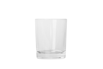 Glass empty glass of medium size. Isolated. PNG
