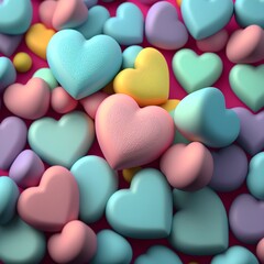 Obraz premium Heart shaped candies
