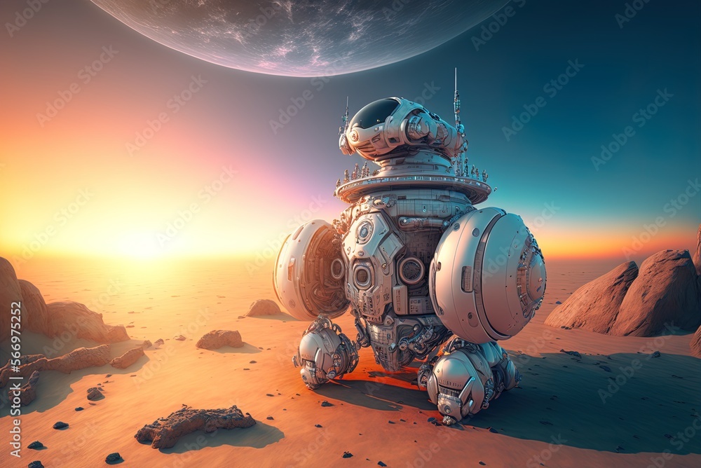 Poster planet-hopping is a thing now. robots in hospitable solar systems. cyborgs are expanding into space 