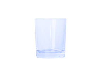 Glass empty glass of medium size. From blue glass. Isolated. PNG