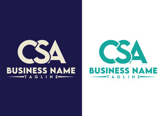 Letter CSA logo design vector template, CSA logo