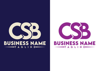Letter CSB logo design vector template, CSB logo - obrazy, fototapety, plakaty