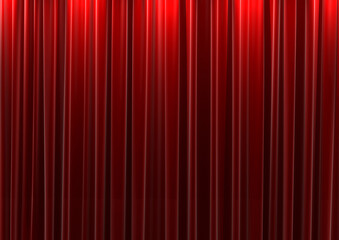 plush red velvet curtain example