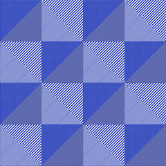 チェックとストライプの一松模様、幾何学的模様のシームレスパターン、テクスチャのある一松模様のリピートパターン