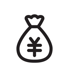 円袋　アイコン（線の太さ三種）