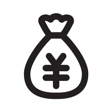 recommend clip art: 円袋　アイコン（線の太さ三種）