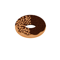 donut with chocolate