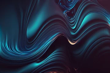 Keuken spatwand met foto liquid wave abstract wallpaper. creative background. Generative AI © Alejandra