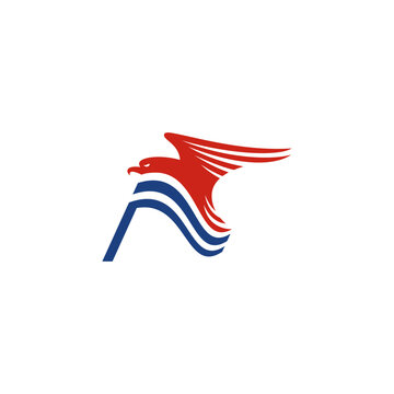 American eagle flag. Logo design.