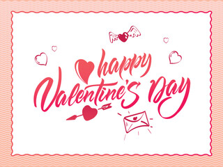 valentine's day card, made in vector with love