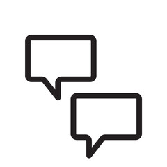 吹き出し　アイコン（線の太さ三種）