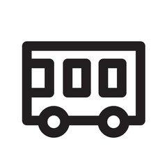 バス　アイコン（線の太さ三種）