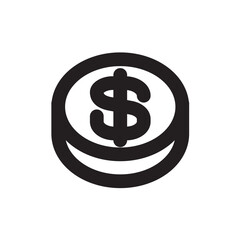 ドル　マネー　アイコン（線の太さ三種）