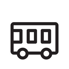 バス　アイコン（線の太さ三種）