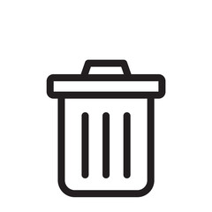 ゴミ箱　アイコン（線の太さ三種）