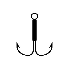 Fishing hook icon vector. Fishing illustration sign. fish symbol or logo.