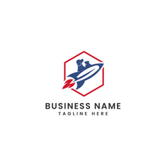 Obraz premium Dog and Cat Rocket Veterinary Logo Ideas