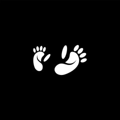 Obraz premium Ape Footprint Logo Icon Ideas