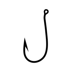 Fishing hook icon vector. Fishing illustration sign. fish symbol or logo.