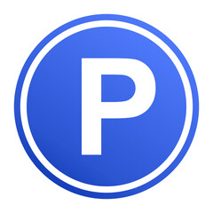 Parking sign symbol icon blue design vector illustration