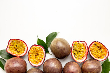 Exotic tropical fresh fruits - fresh passion fruit marakuya