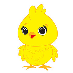 cute chicken, cartoon character, vector