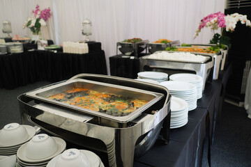 Table Setting Soup Asian Buffet Indonesian Food Catering in Event