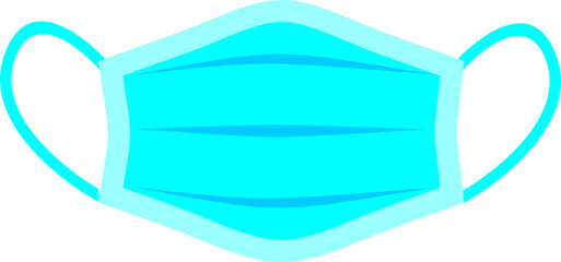 Blue mask icon sign symbol, masks design transparent