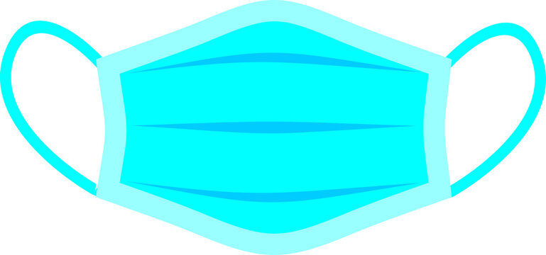 Blue mask icon sign symbol, masks design transparent