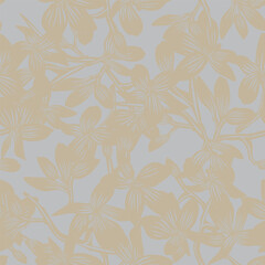 Oriental Floral Seamless Pattern Design Background