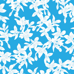 Oriental Floral Seamless Pattern Design Background
