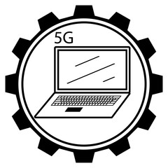  laptop,notebook,computer icon, concept icon technological progress.High tech illustration,vector  