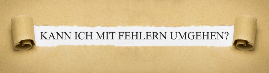 Kann ich mit Fehlern umgehen?