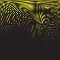 Yellow dot and black background