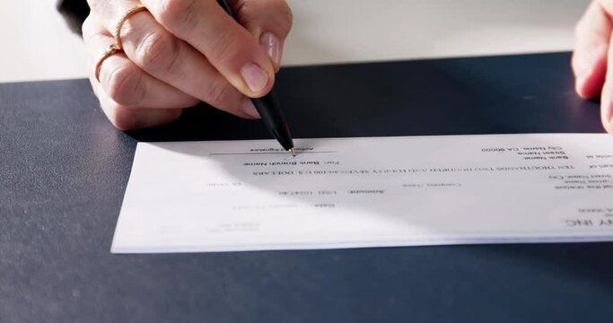 Payrol Compensation Bank Cheque