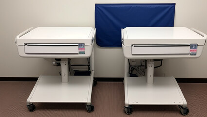 Fototapeta premium Hospital Tables, Instruments, Beds, Interiors, Devices