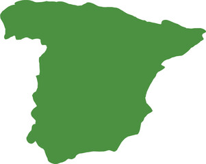 vector sketch map of spain country