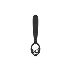 Spoon with sugar, salt, flour or other ingredient icon