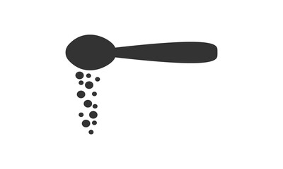 Spoon with sugar, salt, flour or other ingredient icon