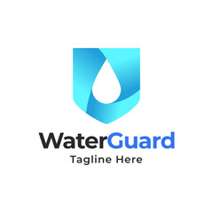 Water guard logo template illustration